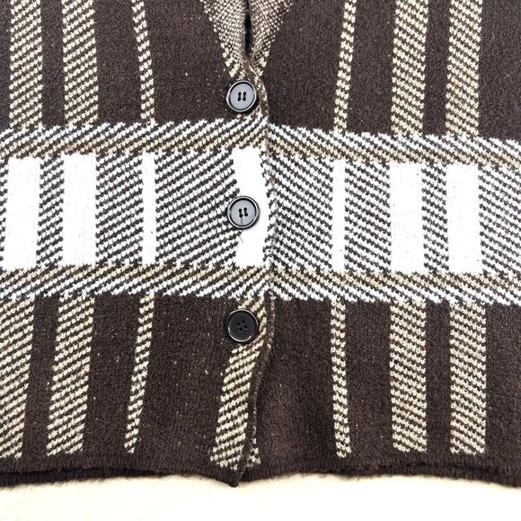 Cato Brown White Plaid Cardigan NWT Womens Size XL - Picture 6 of 16